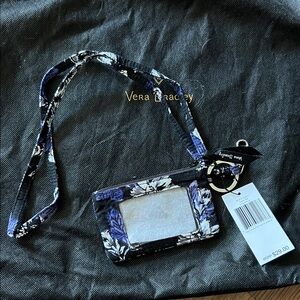 Vera Bradley Midnight Floral Lanyard ID Case